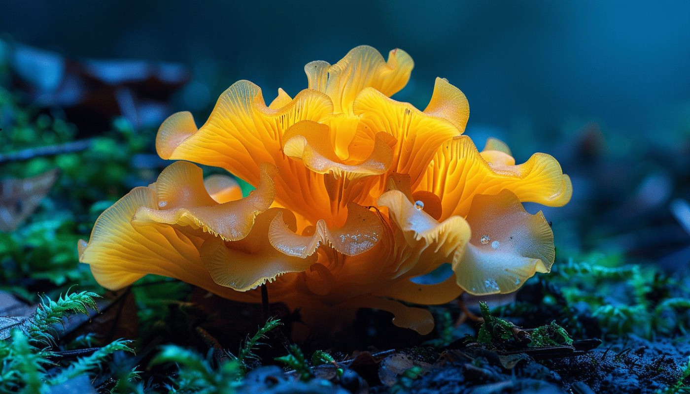 Autres - Découverte lumineuse : le mystère du champignon jaune fluo